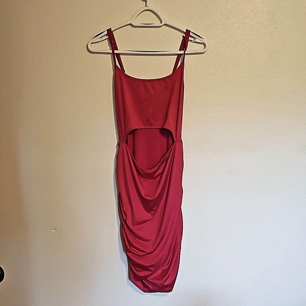 Zeagoo Sz L open midriff mini dress NWT